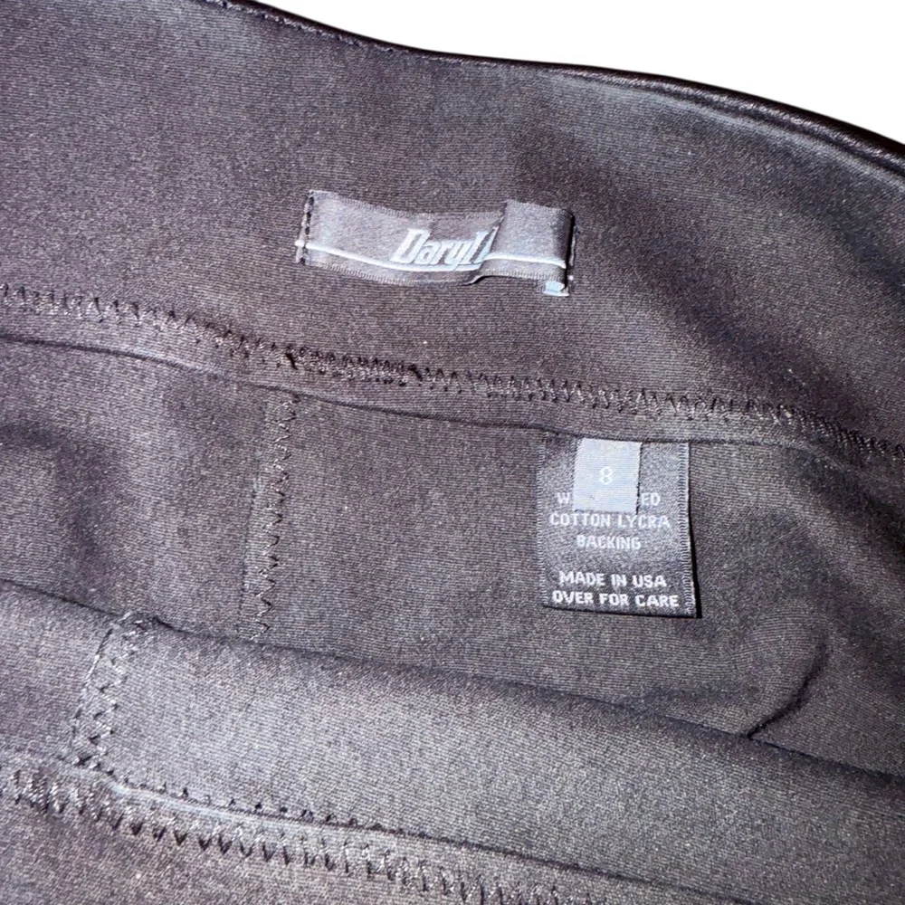 Daryl K Stretch Lamb Leather Black Classic Leggings Size 8 - Picture 9 of 10